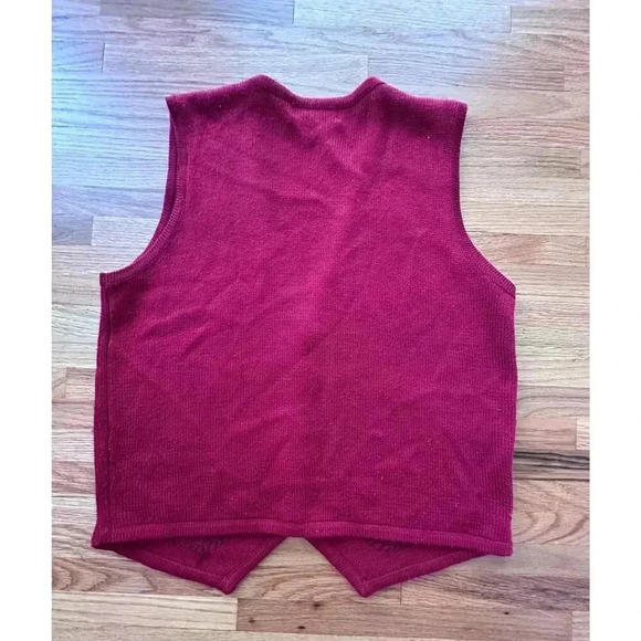 VINTAGE x Alfred Dunner Womans Vest Size M, Beaded, Holiday, Dressy, Buttons - Picture 3 of 5